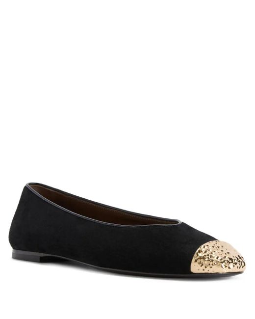 Giuseppe Zanotti Black Georgia Suede Ballet Flats