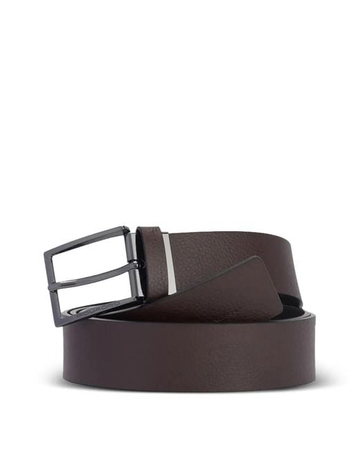 Piquadro Black Leather Belt