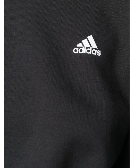 Adidas Black 3-Stripes Cropped Sweatshirt
