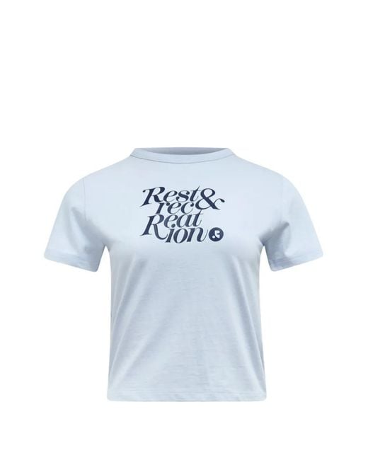 Rest&Recreation Blue Logo-Print T-Shirt