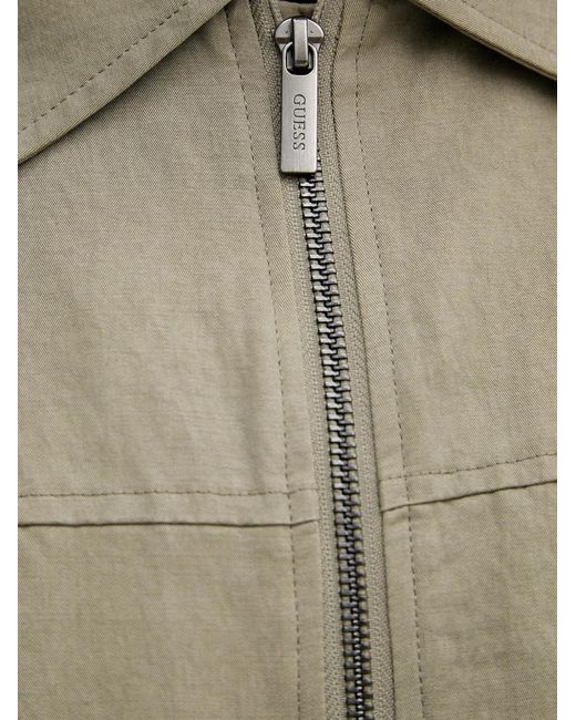 Guess Natural Zip-Up Collared Jacket for men