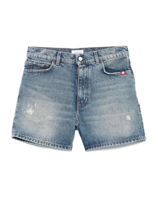 AMISH Blue Jenny Shorts