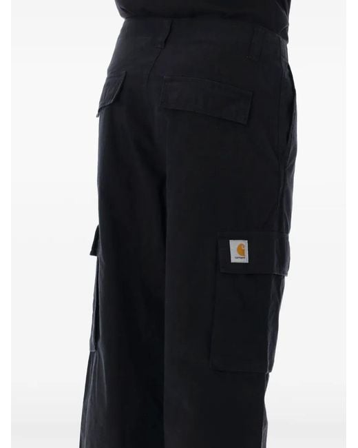 Carhartt Black Kade Logo-Patch Cargo Pants for men