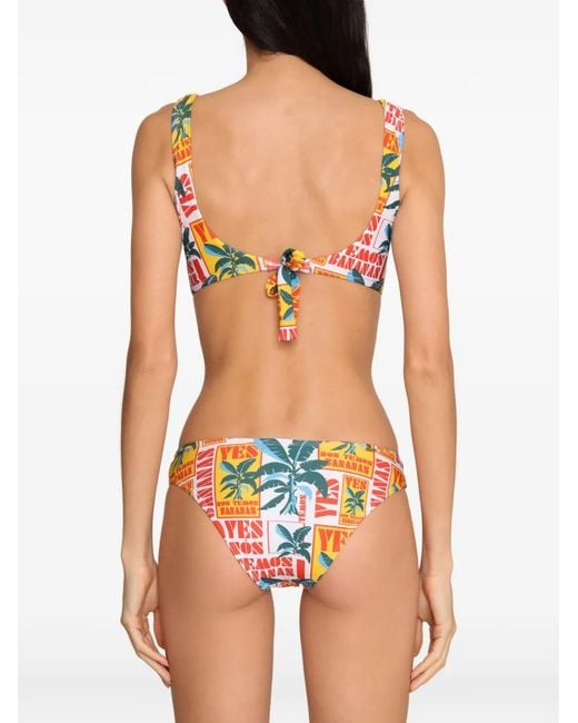 Amir Slama White Printed Bikini