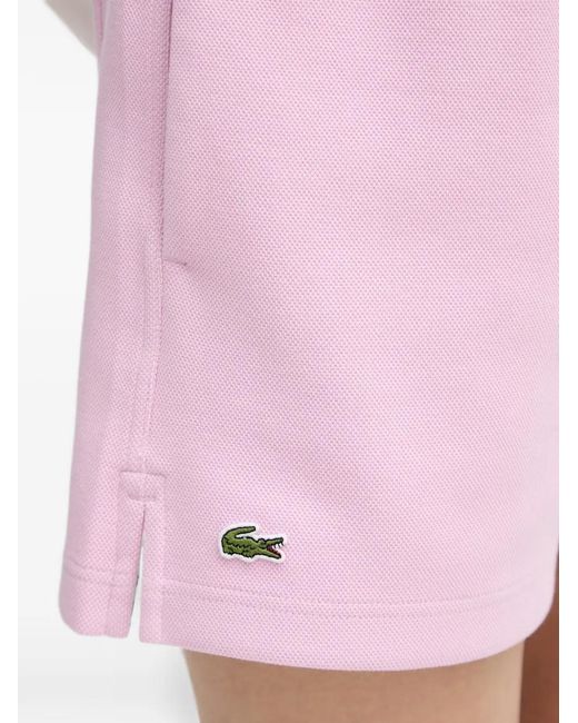 Lacoste Pink Logo-Patch Shorts