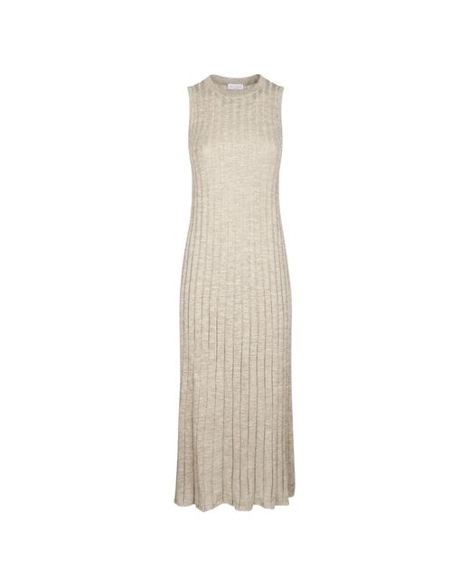 Brunello Cucinelli レディース ホワイト リブドレスの通販はau PAY 