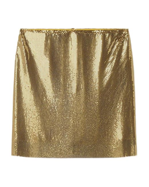 Versace Green Sequined Mini Skirt