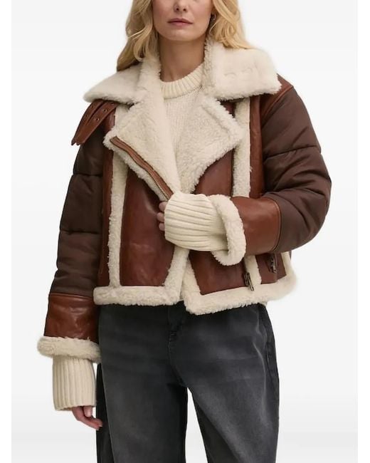 Veste À Bords En Peau De Mouton Ba&sh en coloris Brown