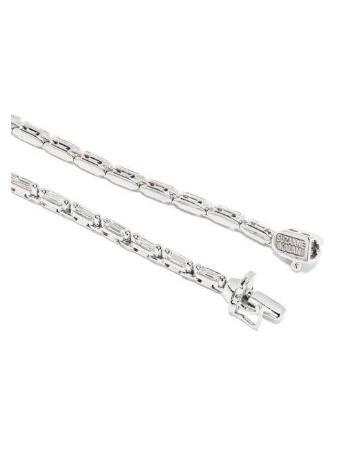 Suzanne Kalan White 18Kt Linear Diamond Tennis Necklace