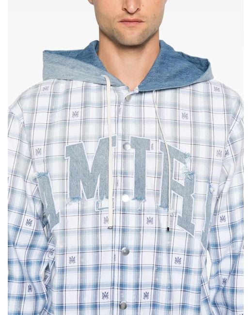 Amiri Overhemd Met Logopatch in het Blue voor heren
