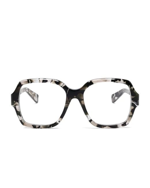Chloé Gray Brille Mit Eckigem Gestell