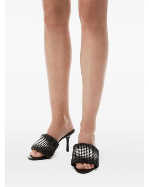 Alexander Wang Black Heiress 85Mm Crystal Mules