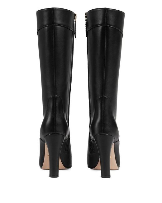 Gucci Black Pointed Toe Block Heel Boots