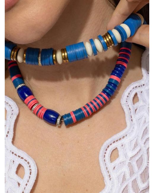 Hijas de Puka Blue Rondelle Necklace