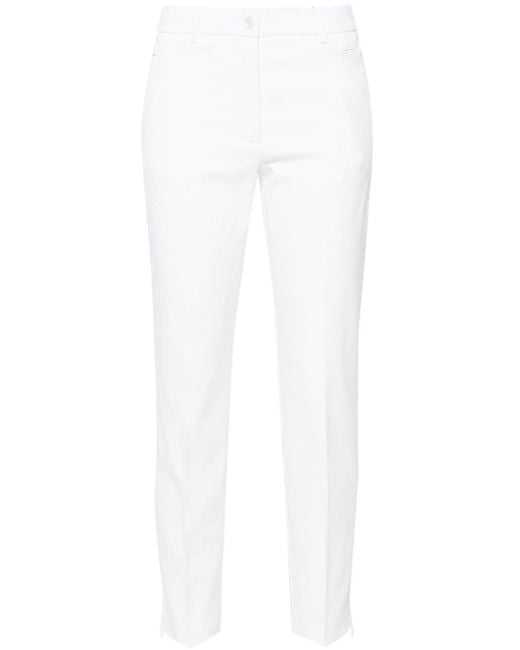 J.Lindeberg White Pia Mid-rise Cropped Trousers
