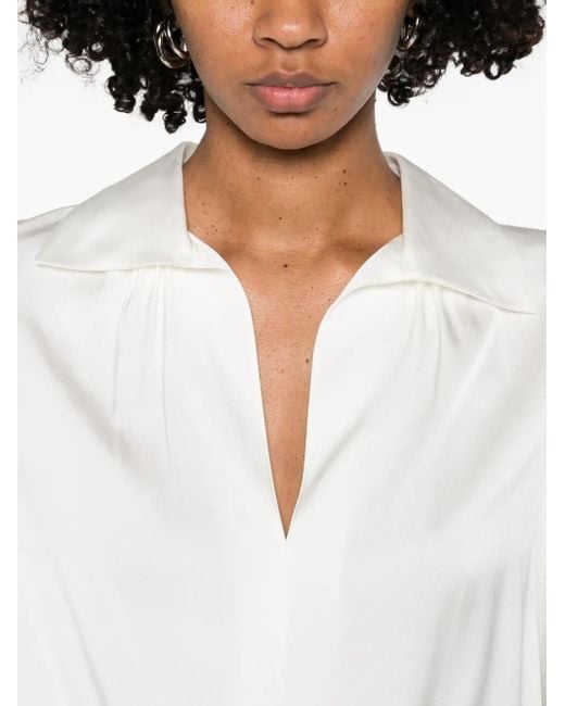Vince White Silk Blend Shirt