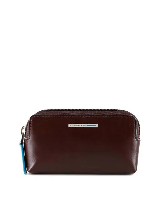 Piquadro Brown Ring-Embellished Keyholder