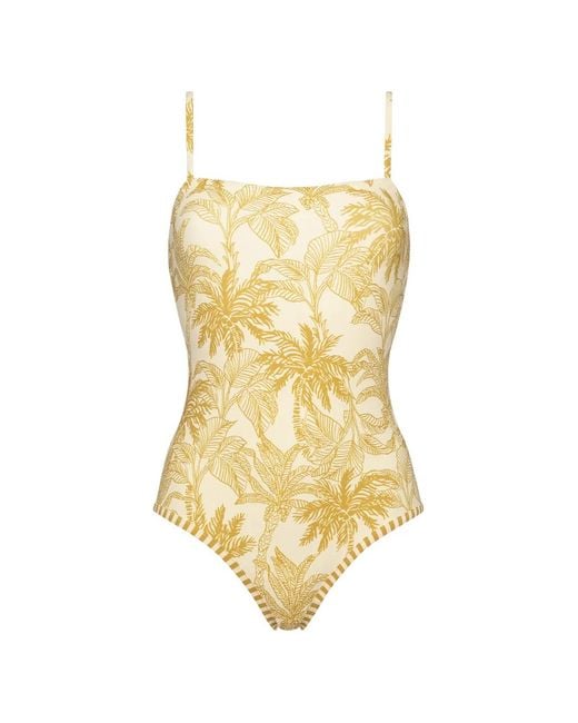 Eres Metallic Tropical-Pattern Swimsuit