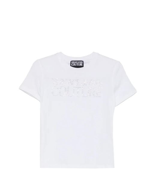 Versace Jeans Couture White Lettered T-Shirt