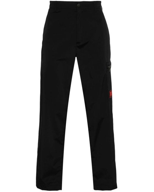 Palm Angels Black Loose-fit Shell Trousers for men