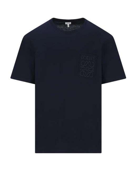 Loewe Blue Logo Cotton T-Shirt for men