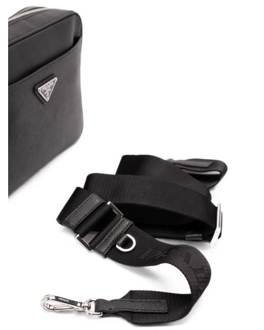 Prada Black Saffiano Leather Shoulder Bag for men
