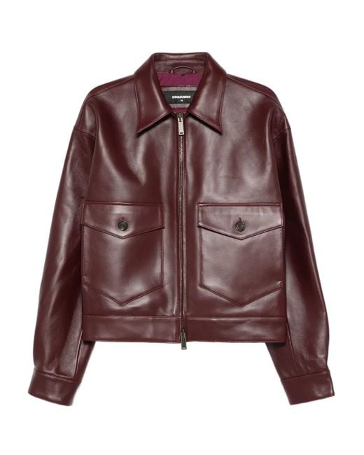 DSquared² Leren Jack Met Zak in het Brown voor heren