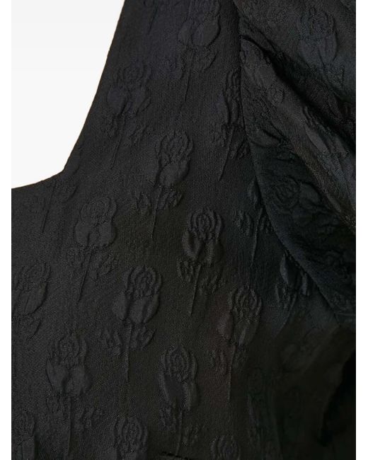 Robe Mi-Longue À Manches Bouffantes Custommade• en coloris Black