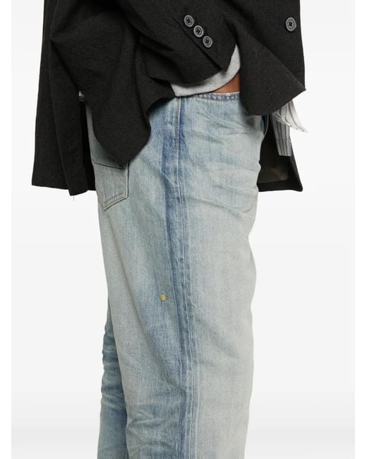 Mastercraft Union Blue Showa Logo-Patch Jeans for men
