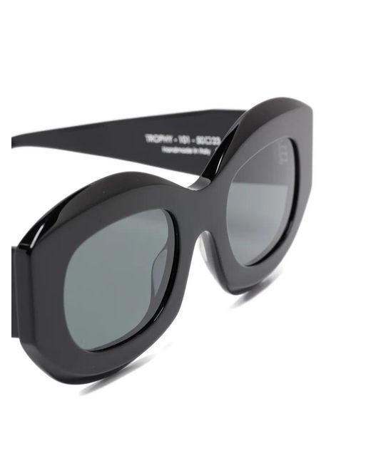 Thierry Lasry Black Lunettes De Soleil Trophy À Monture Ovale