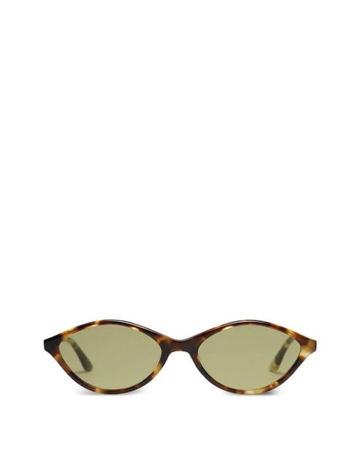 PETER AND MAY Metallic Oval-Frame Sunglasses