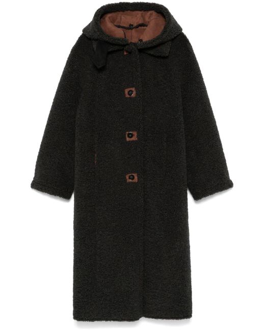 Forte Forte Black Faux-Shearling Coat