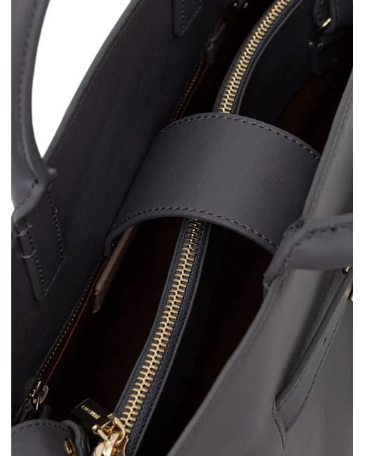 Coccinelle Gray Sabine Buckle-Detail Leather Tote Bag