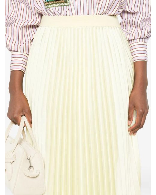 Jonathan Simkhai Yellow Pleated Midi Skirt