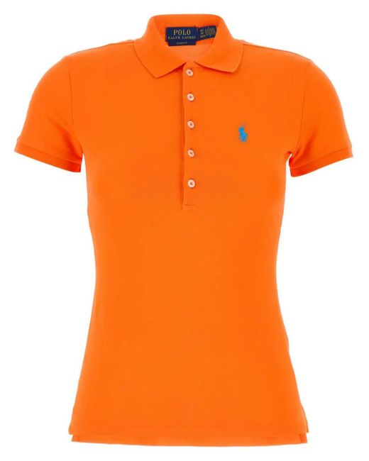 Polo Ralph Lauren Orange Stretch Piqué Polo Shirt