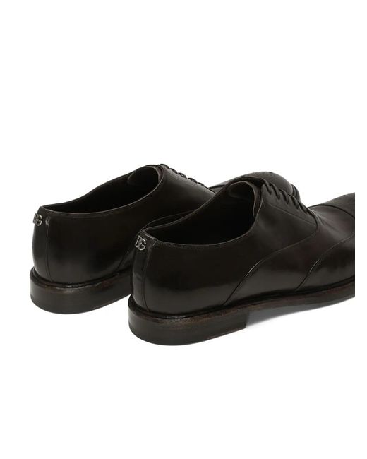 Dolce & Gabbana Brown Lace-Up Oxford Shoes for men