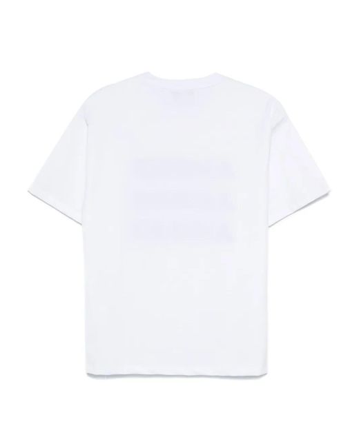 ALESSANDRO ENRIQUEZ White Text-Embroidered T-Shirt