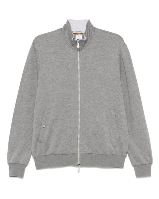 Eleventy Gray Zip-Up Sweatshirt for men
