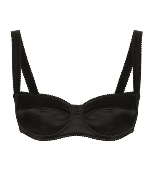 Dolce & Gabbana Black Balconette-Bh Aus Satin