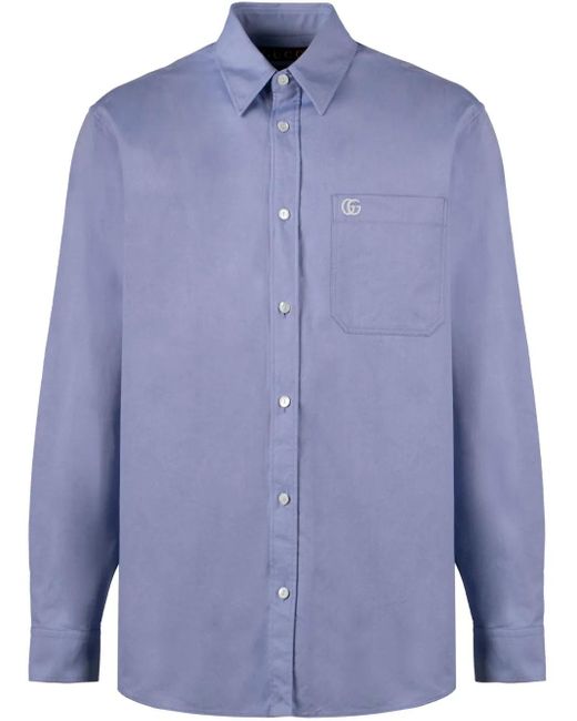 メンズ Gucci コットン シャツ Blue