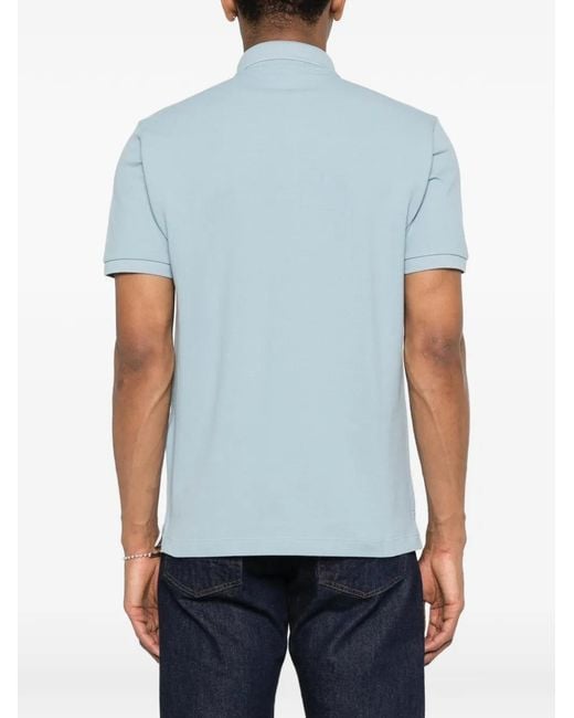 Stone Island Blue 50/2 Organic Cotton Piquet Polo for men