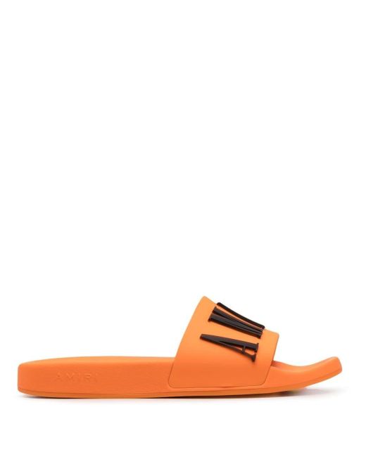 Amiri Logo-embossed Slides in Orange for Men | Lyst Australia