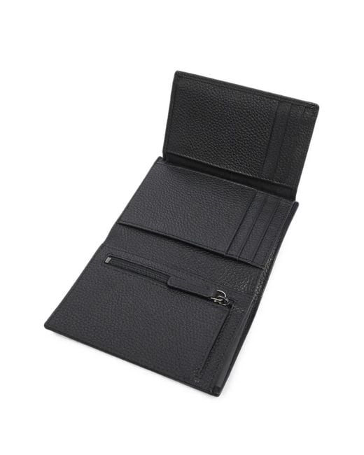 Lancel Black Leon Grained Leather Wallet for men