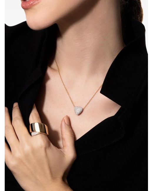 Vhernier White 18K Rose Freccia Diamond Necklace