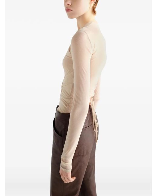 Lemaire White Ballerina Wrap Top