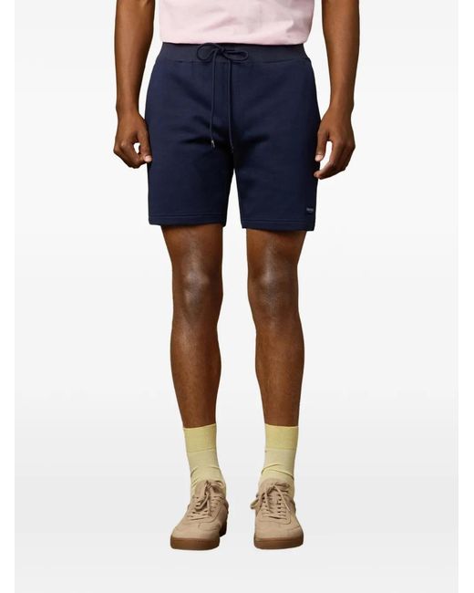 Hackett Blue Logo-Patch Drawstring Shorts for men