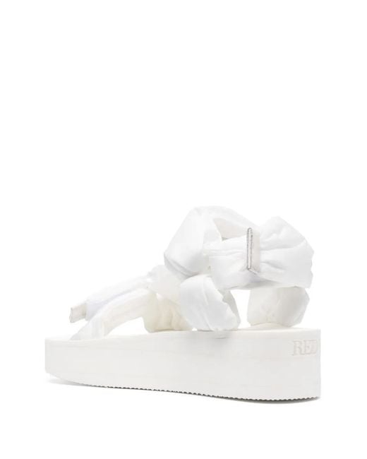 Red(v) White Padded Platform Sandals