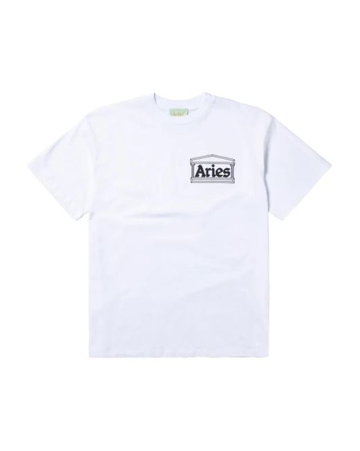 Aries ロゴ Tシャツ White