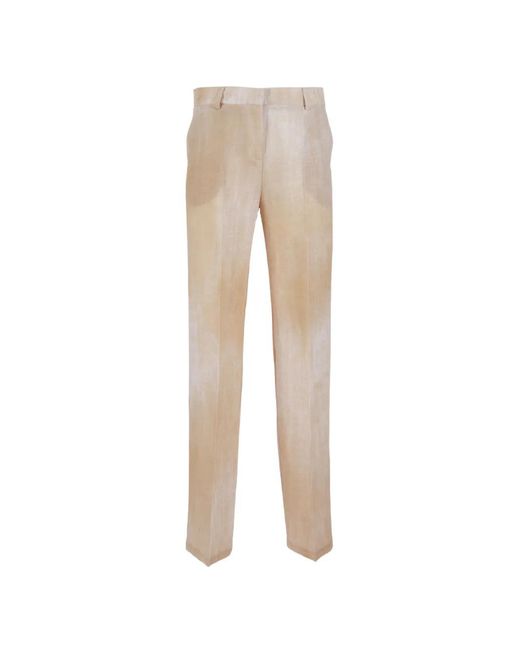Ermanno Scervino Natural Pantalon À Logo Brodé