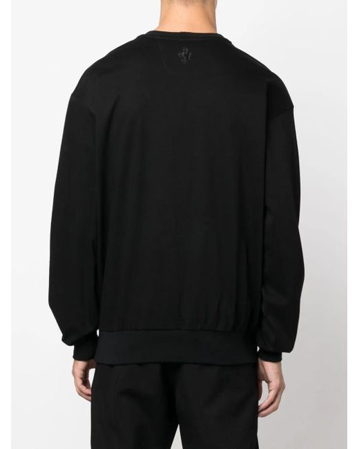 Ferrari Black Graphic-Print Cotton Sweatshirt for men